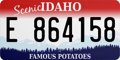 ID license plate E864158
