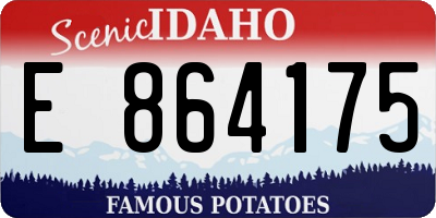 ID license plate E864175