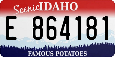 ID license plate E864181