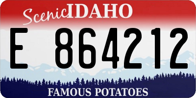 ID license plate E864212