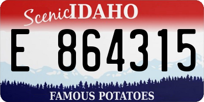 ID license plate E864315