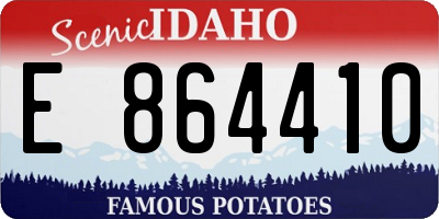 ID license plate E864410
