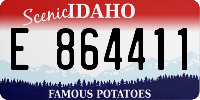 ID license plate E864411