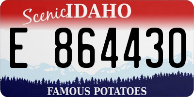 ID license plate E864430