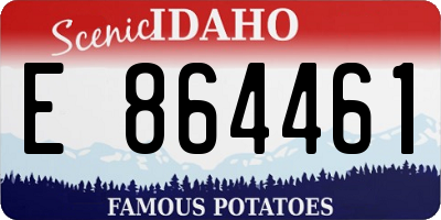 ID license plate E864461