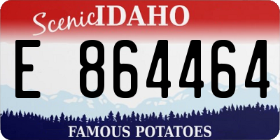 ID license plate E864464