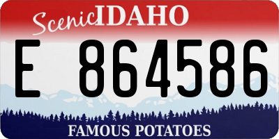 ID license plate E864586