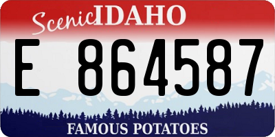 ID license plate E864587