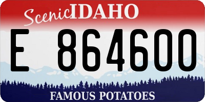 ID license plate E864600
