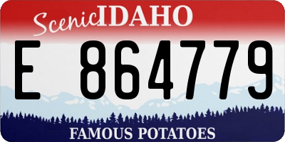 ID license plate E864779