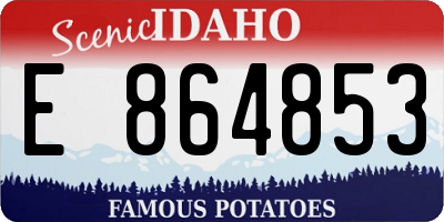 ID license plate E864853