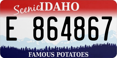 ID license plate E864867