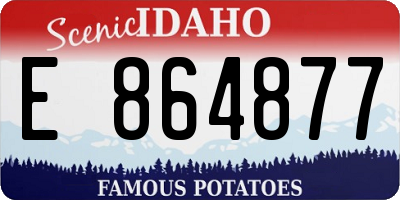ID license plate E864877