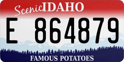 ID license plate E864879