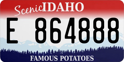 ID license plate E864888