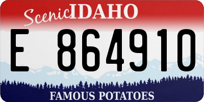 ID license plate E864910