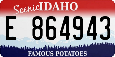 ID license plate E864943