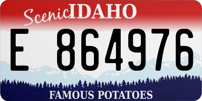 ID license plate E864976