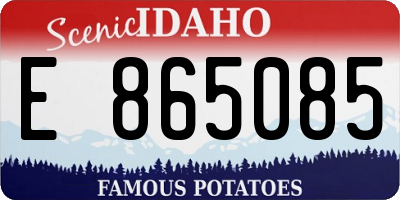 ID license plate E865085