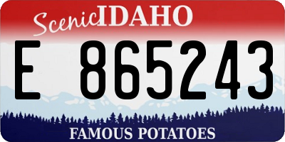 ID license plate E865243