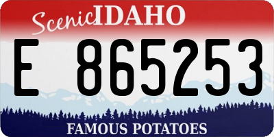 ID license plate E865253