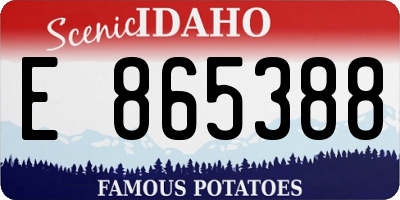 ID license plate E865388