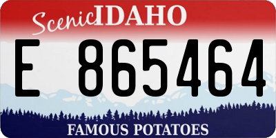 ID license plate E865464