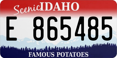 ID license plate E865485