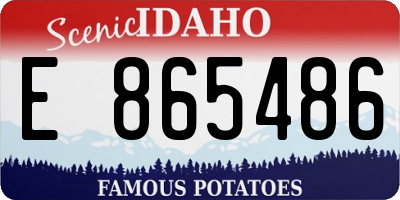ID license plate E865486