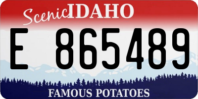 ID license plate E865489