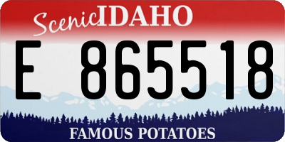 ID license plate E865518