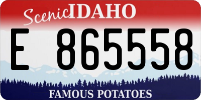 ID license plate E865558