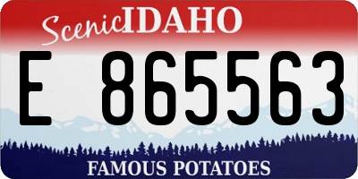 ID license plate E865563