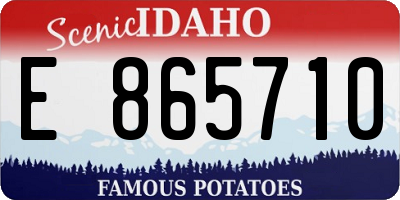 ID license plate E865710