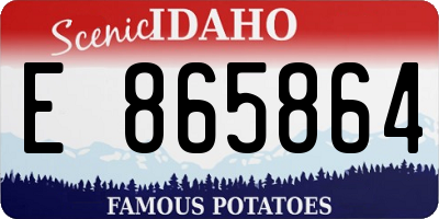 ID license plate E865864