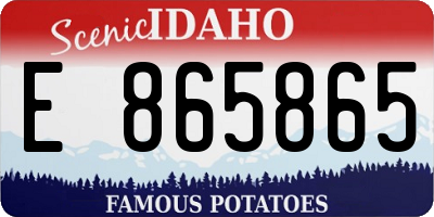 ID license plate E865865