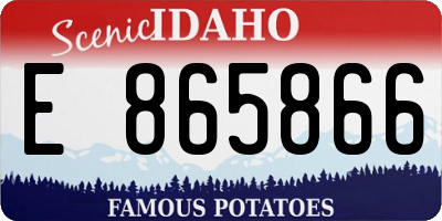 ID license plate E865866
