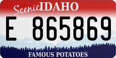 ID license plate E865869