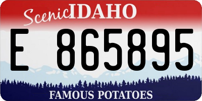 ID license plate E865895