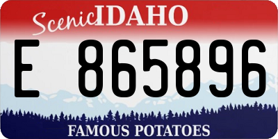 ID license plate E865896
