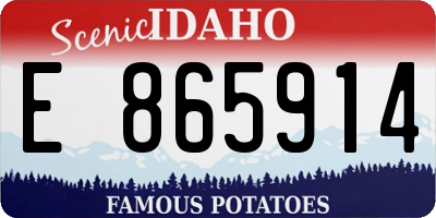ID license plate E865914