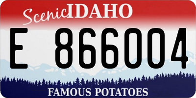ID license plate E866004