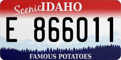 ID license plate E866011