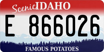 ID license plate E866026