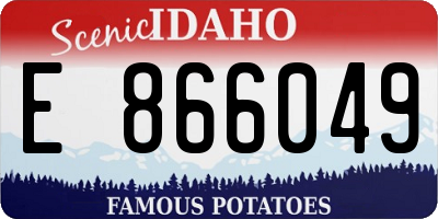ID license plate E866049