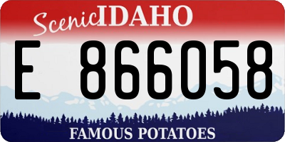 ID license plate E866058