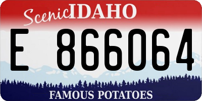 ID license plate E866064