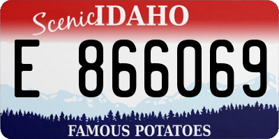 ID license plate E866069