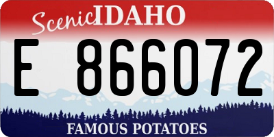 ID license plate E866072