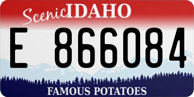 ID license plate E866084